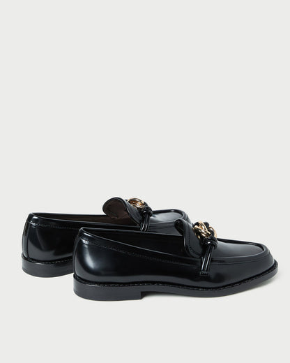 Roma Black Leather Loafer | Loeffler Randall Women