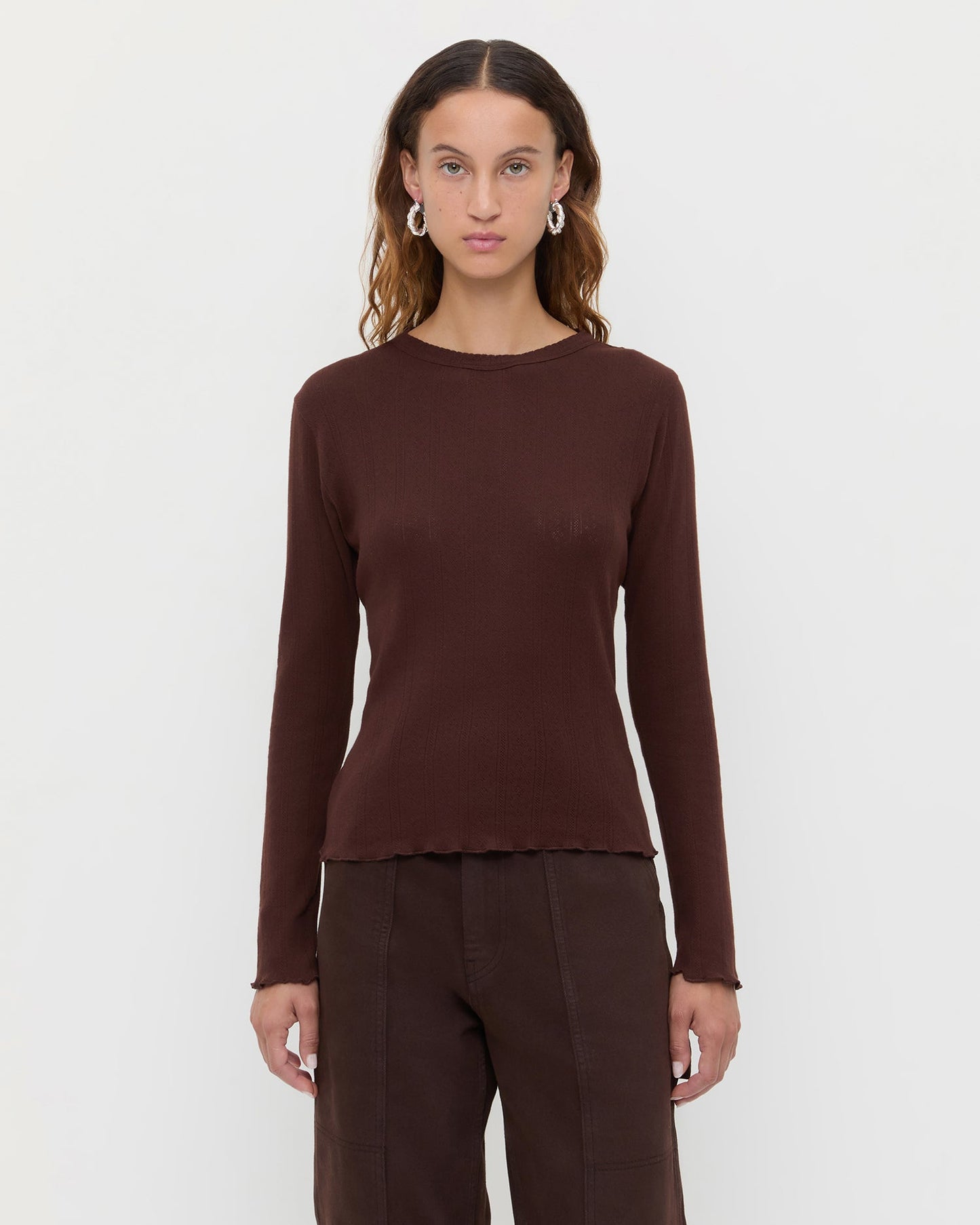 Lolo Pointelle Long-Sleeve Tee | Loeffler Randall Women