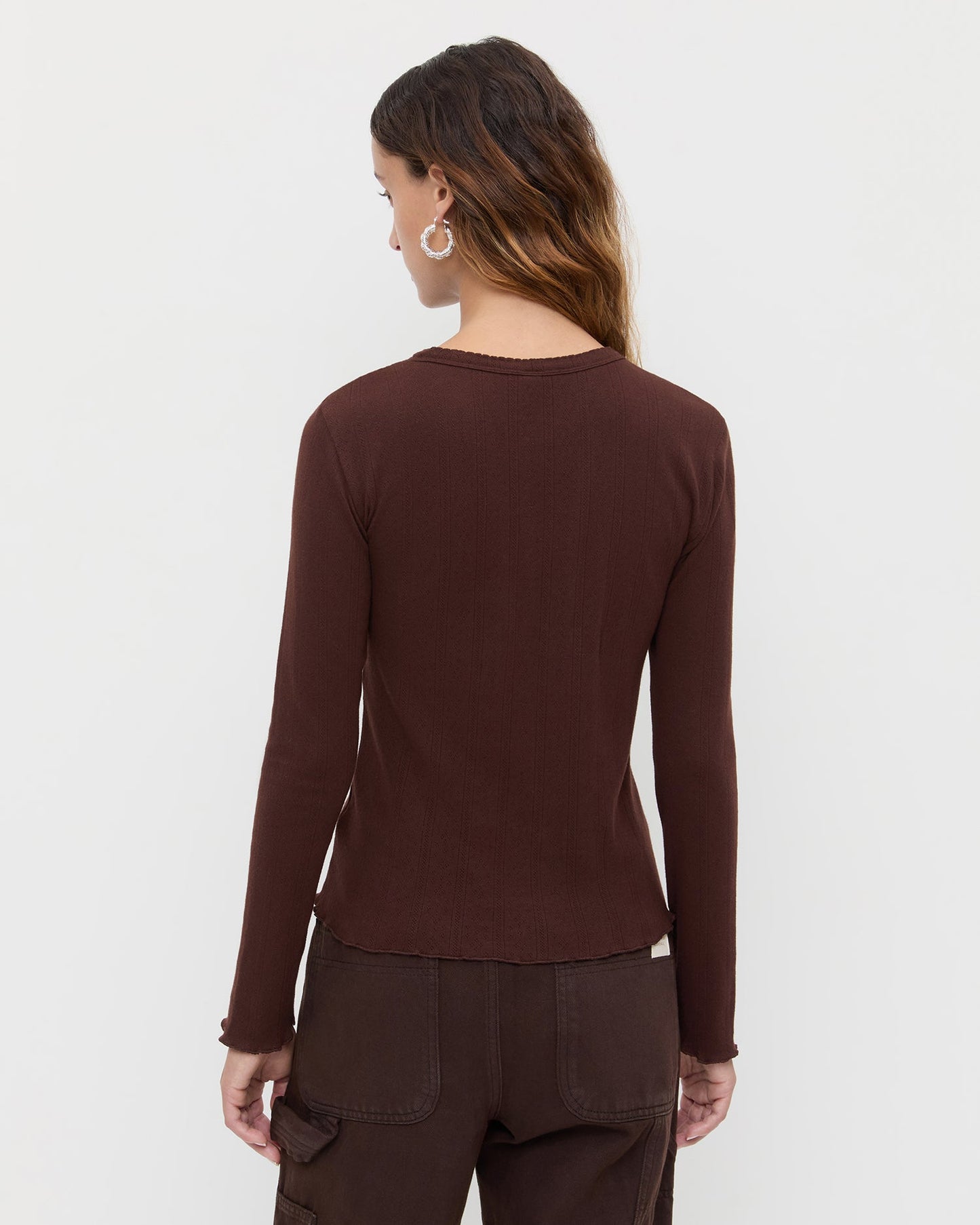 Lolo Pointelle Long-Sleeve Tee | Loeffler Randall Women