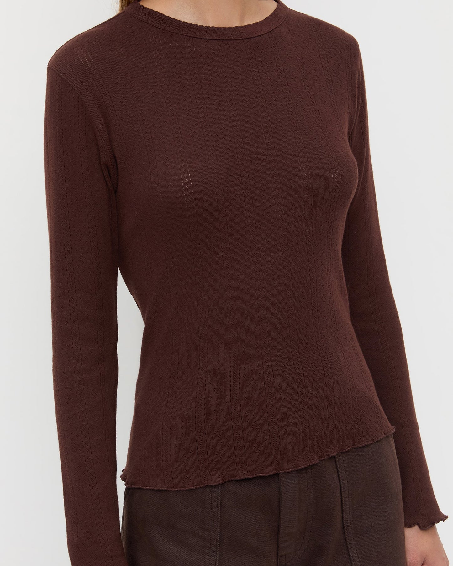 Lolo Pointelle Long-Sleeve Tee | Loeffler Randall Women