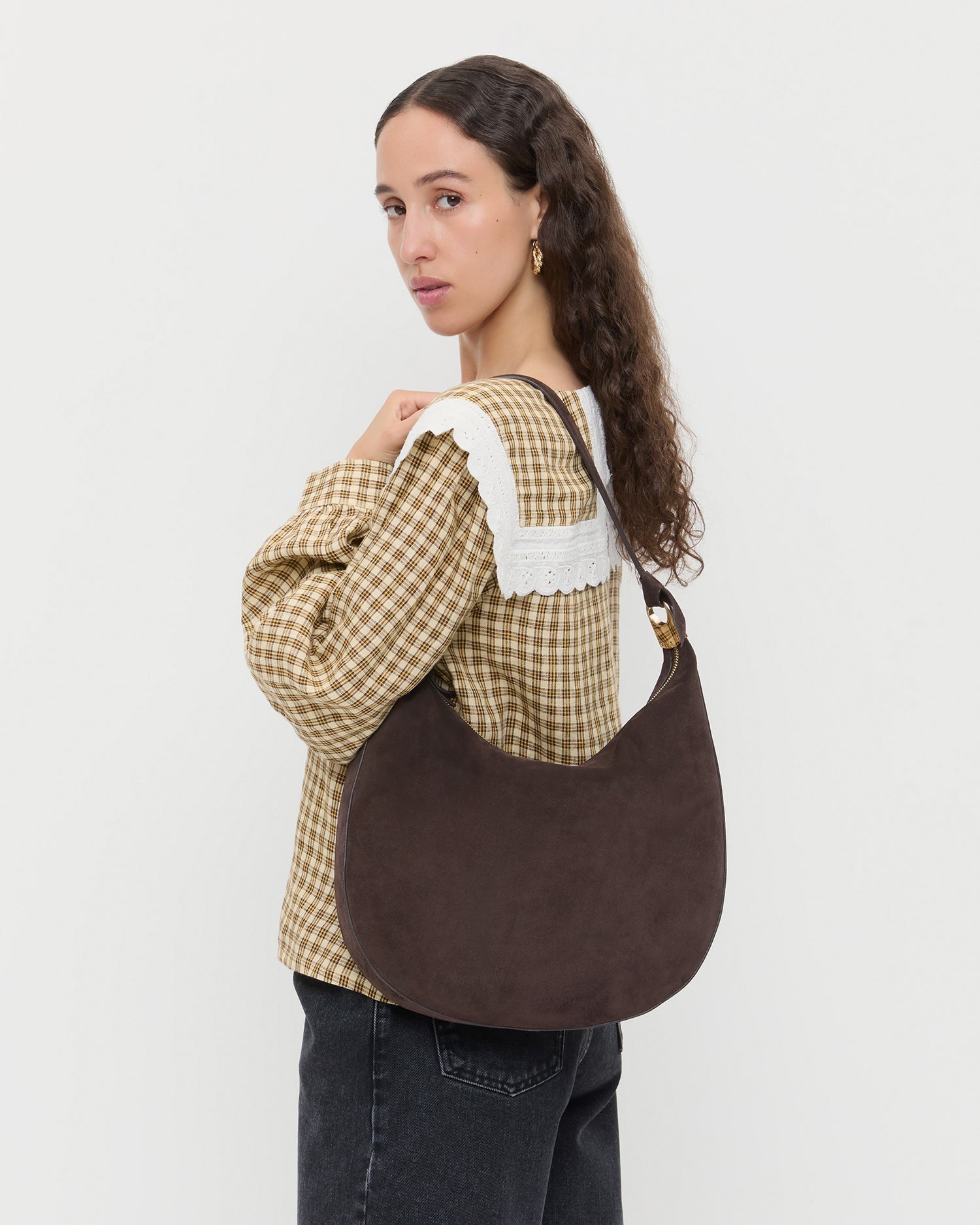 Morgan Brown Suede Shoulder Bag | Loeffler Randall Women