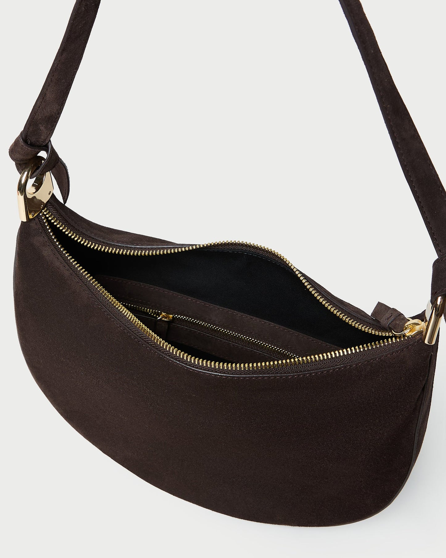 Harlow Brown Suede Shoulder Bag | Loeffler Randall Women