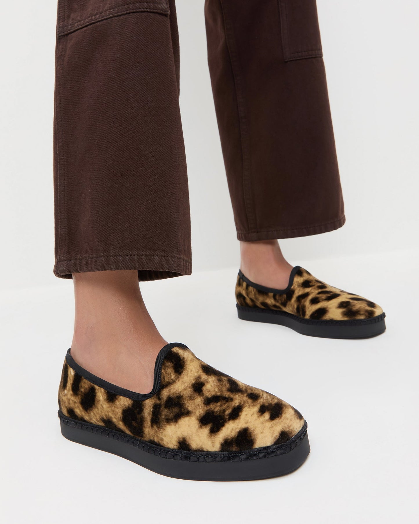 Mattie Leopard Velvet Slip-On Sneaker | Loeffler Randall Women