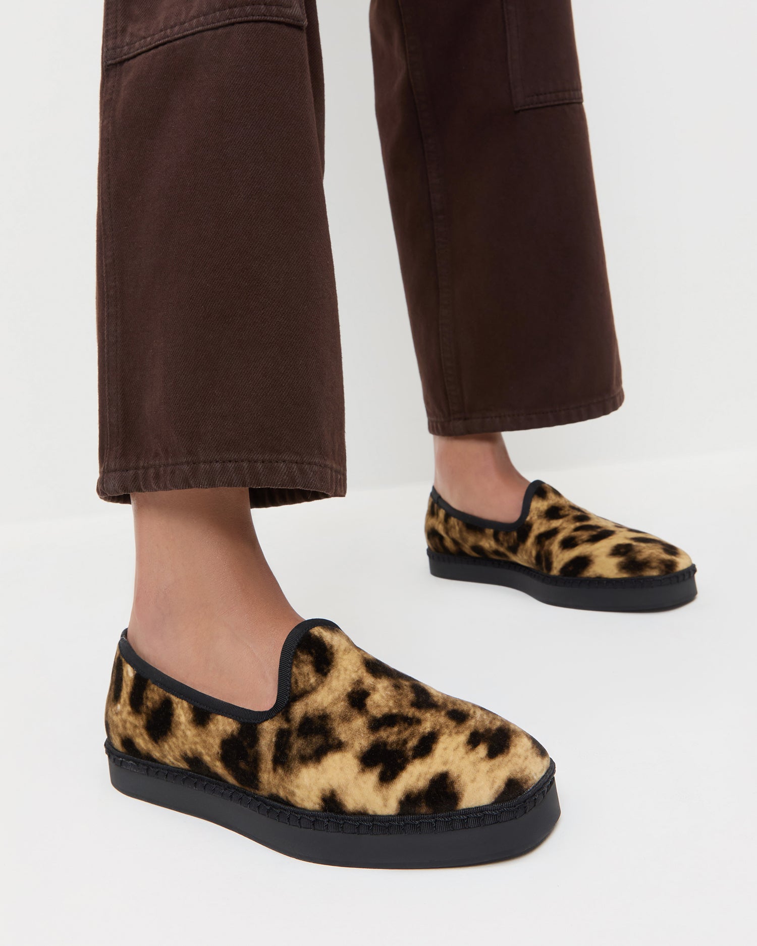 Mattie Leopard Velvet Slip-On Sneaker | Loeffler Randall Women