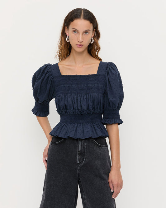 Nicola Smocked Blouse | Loeffler Randall Women