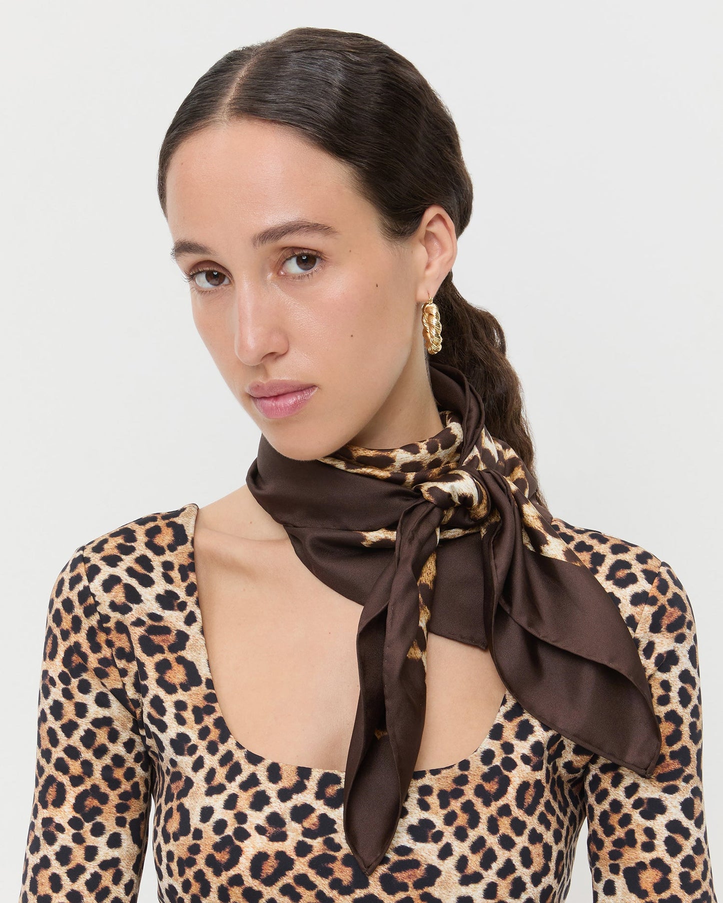 Beverly Leopard Silk Scarf | Loeffler Randall Women