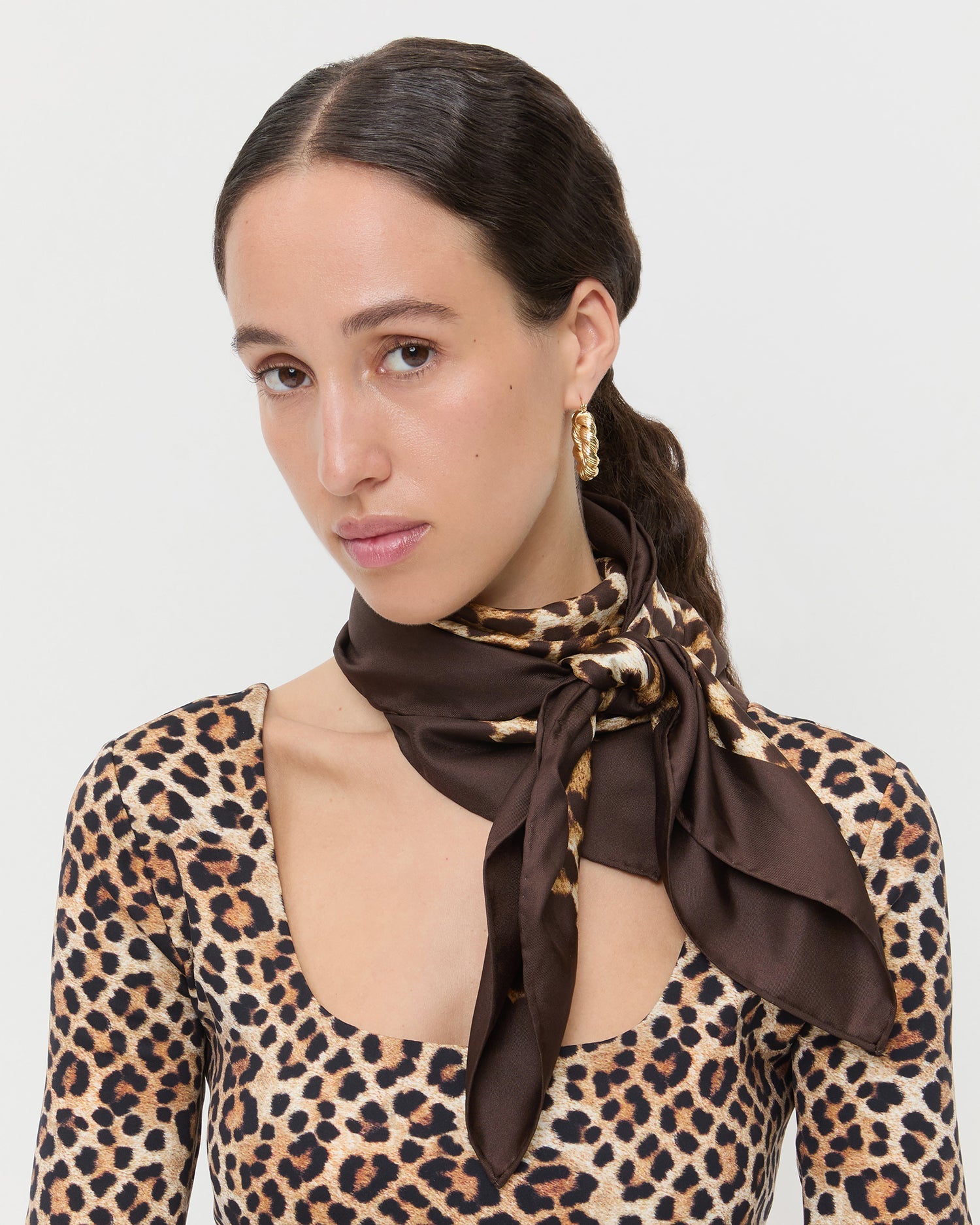 Beverly Leopard Silk Scarf | Loeffler Randall Women
