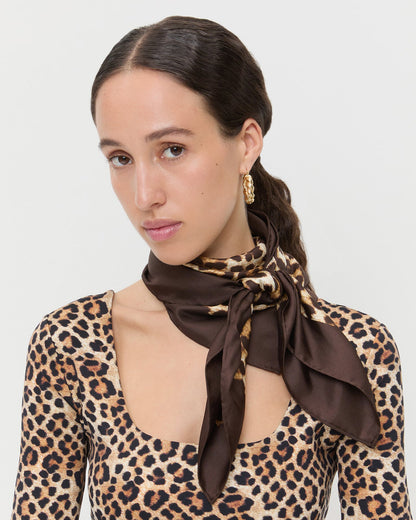 Beverly Leopard Silk Scarf | Loeffler Randall Women