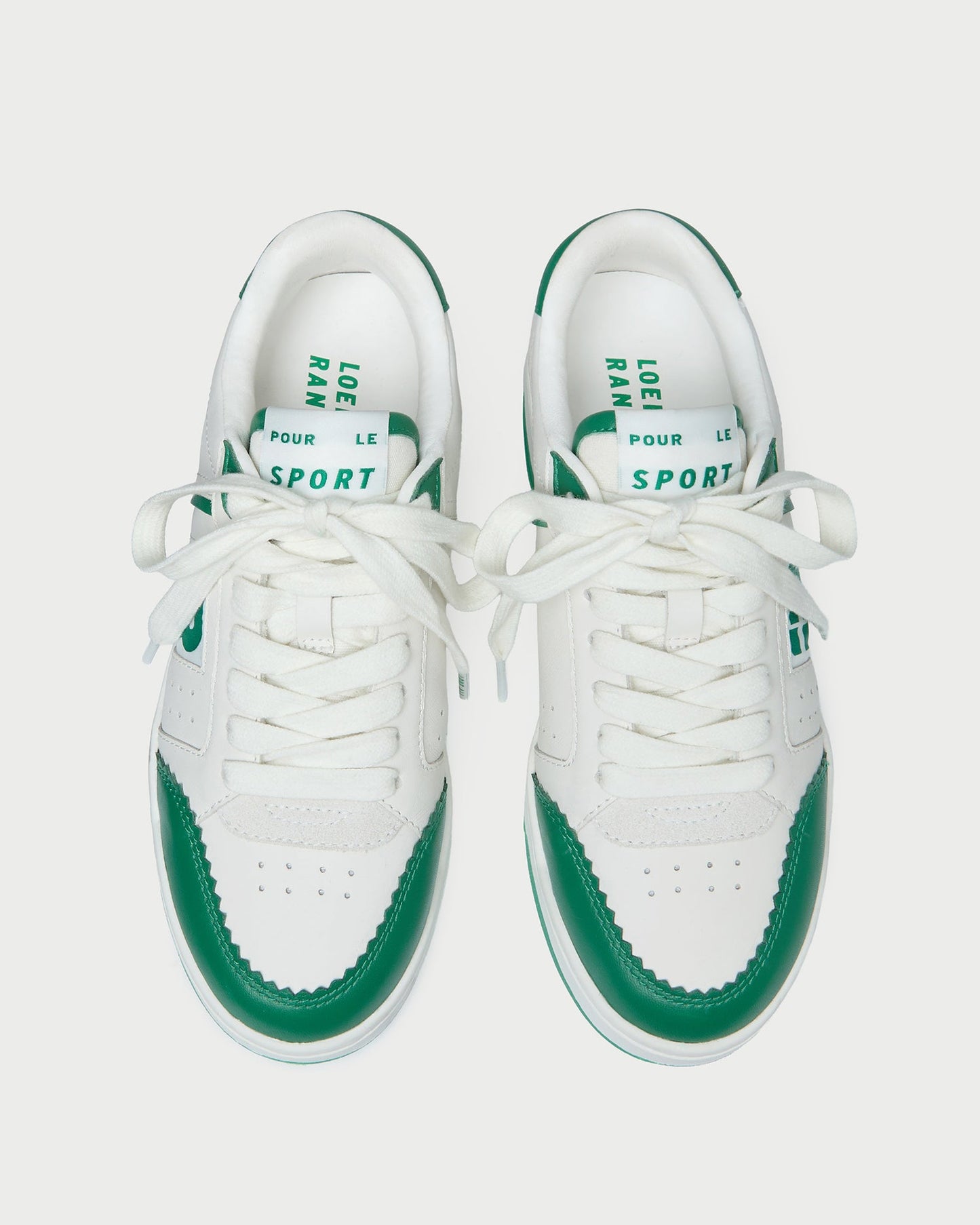 Topspin Cream/Green Court Sneaker | Loeffler Randall Women