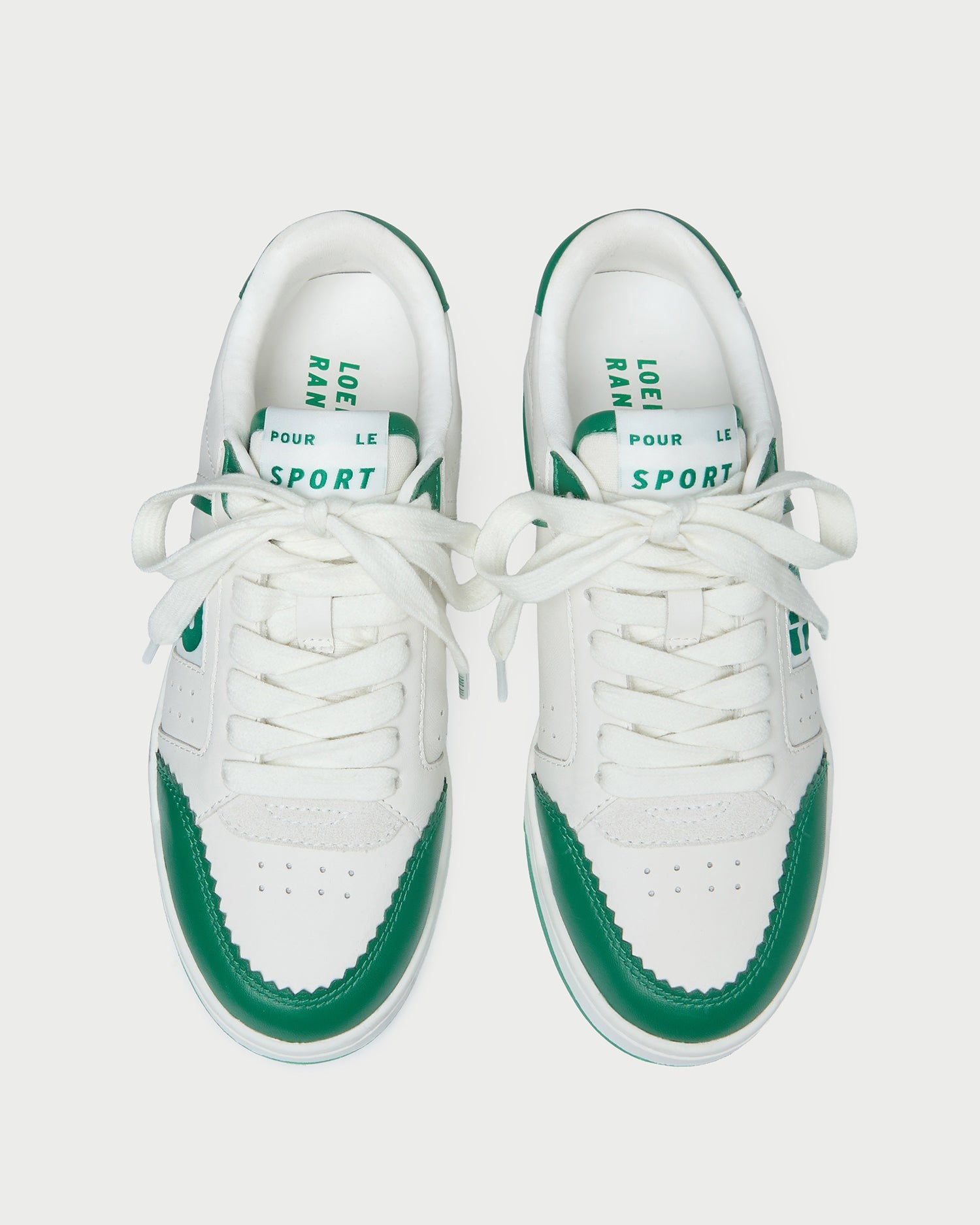 Topspin Cream/Green Court Sneaker | Loeffler Randall Women