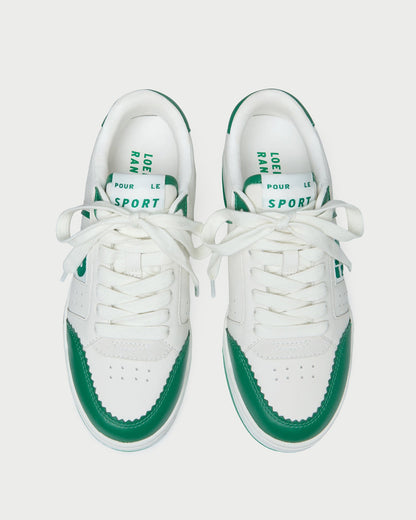 Topspin Cream/Green Court Sneaker | Loeffler Randall Women