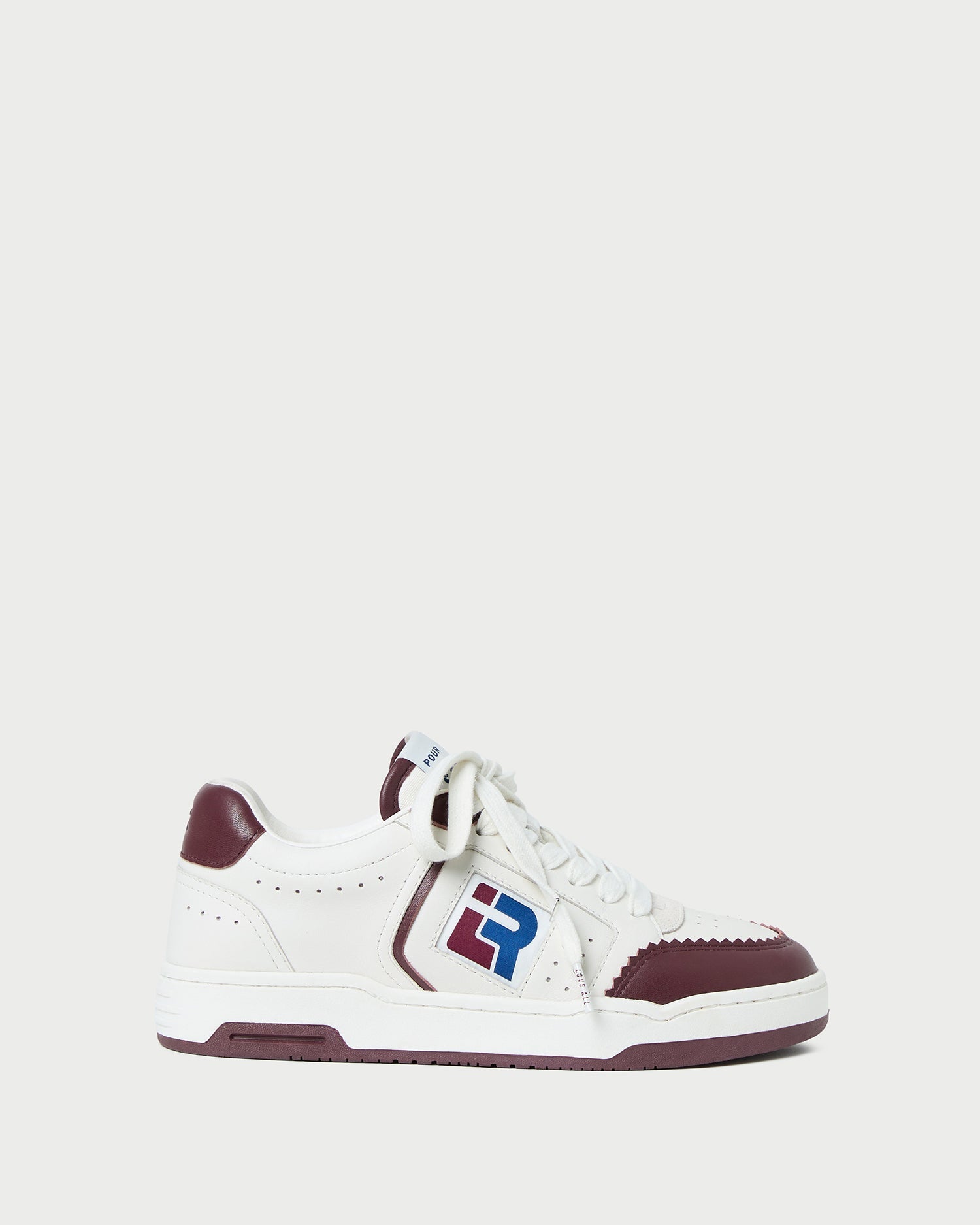 Topspin Cream/Maroon Court Sneaker | Loeffler Randall Women