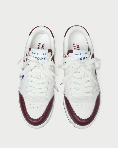 Topspin Cream/Maroon Court Sneaker | Loeffler Randall Women