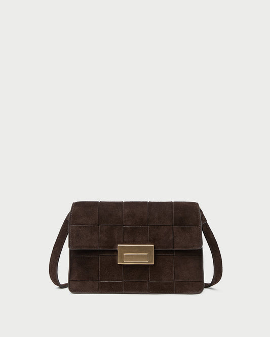 Delphine Brown Suede Shoulder Bag | Loeffler Randall Women