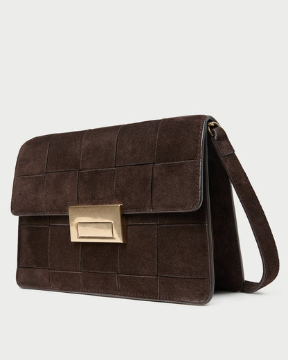Delphine Brown Suede Shoulder Bag | Loeffler Randall Women