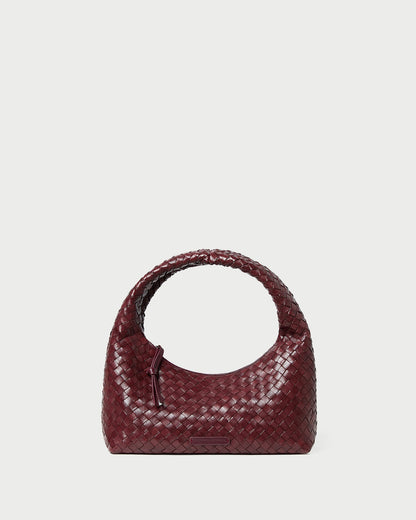 Mercer Maroon Woven Shoulder Bag | Loeffler Randall Women