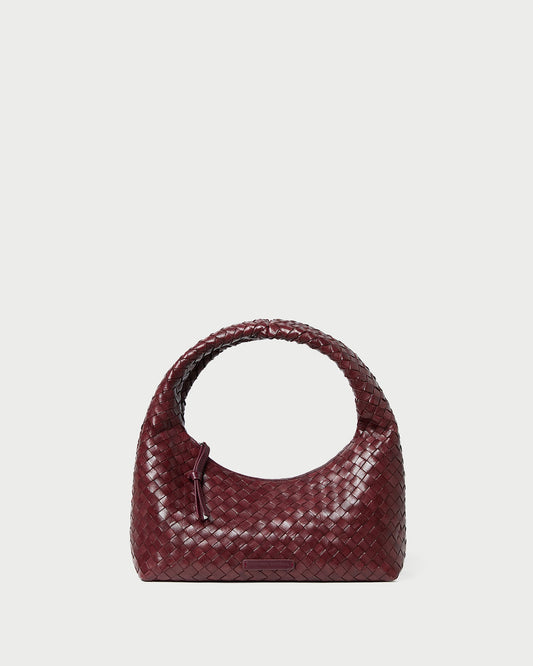 Mercer Maroon Woven Shoulder Bag | Loeffler Randall Women