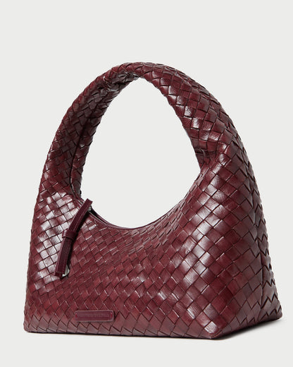 Mercer Maroon Woven Shoulder Bag | Loeffler Randall Women