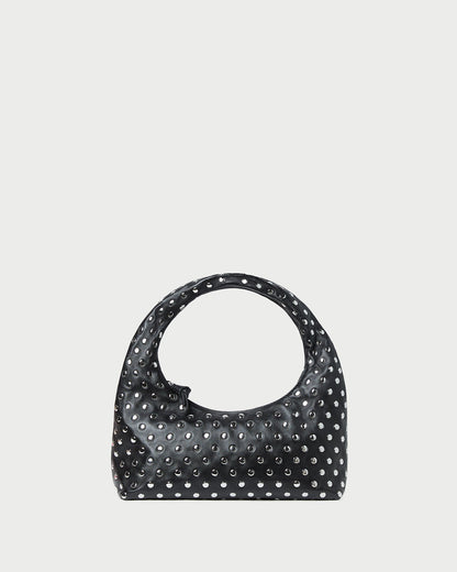 Mercer Black/Silver Leather Shoulder Bag | Loeffler Randall Women