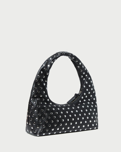 Mercer Black/Silver Leather Shoulder Bag | Loeffler Randall Women