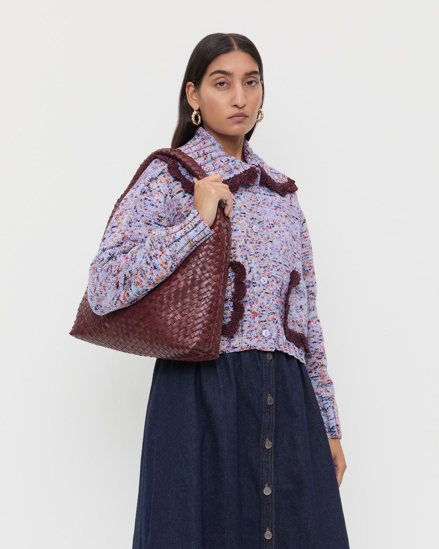 Willow Maroon Woven Hobo Bag | Loeffler Randall Women