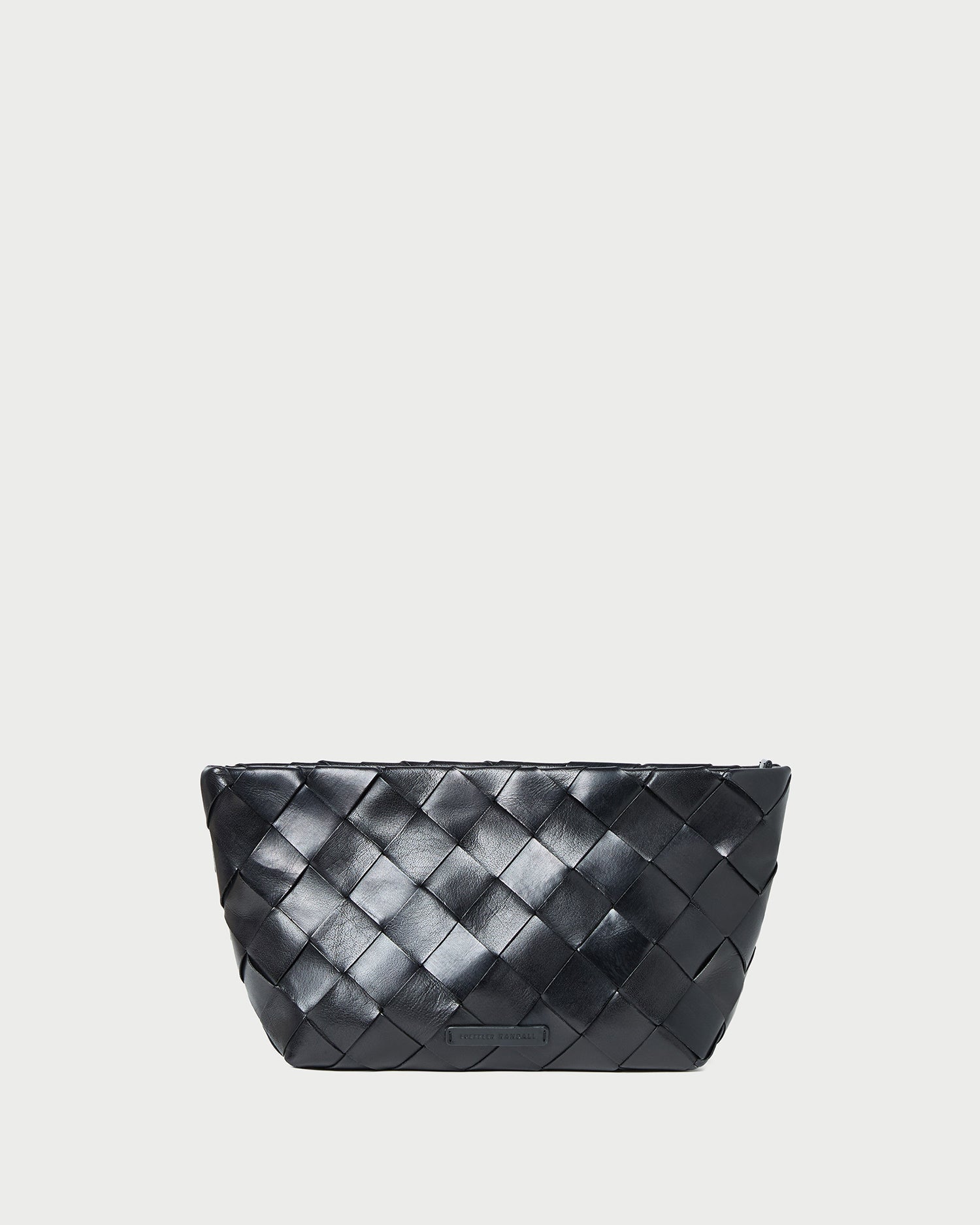 Melina Black Woven Leather Clutch | Loeffler Randall Women