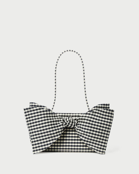 Valerie Black/White Gingham Bow Bag | Loeffler Randall Women