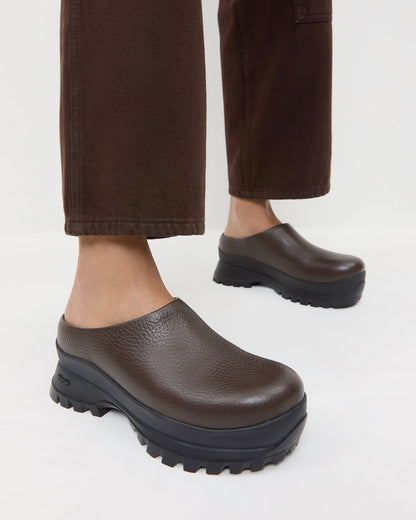 Gemma Brown Leather Lug Mule | Loeffler Randall Women