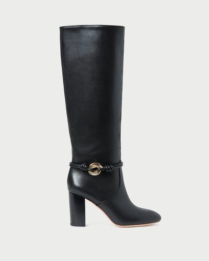 Goldy Black/Gold Leather Tall Boot | Loeffler Randall Women