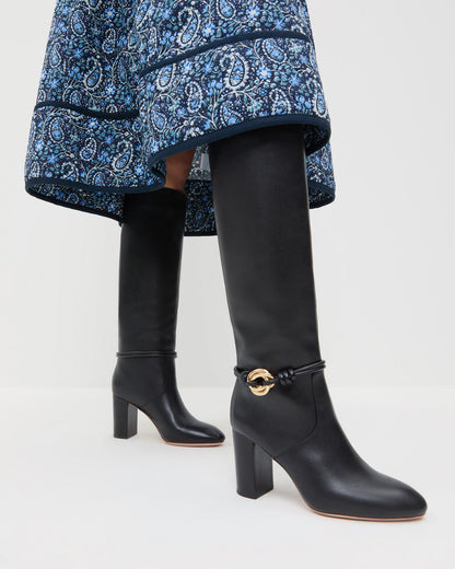 Goldy Black/Gold Leather Tall Boot | Loeffler Randall Women