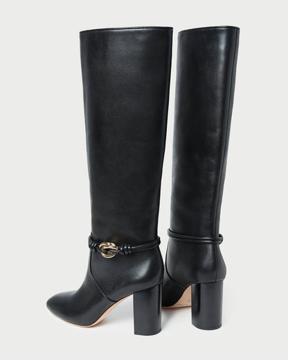 Goldy Black/Gold Leather Tall Boot | Loeffler Randall Women