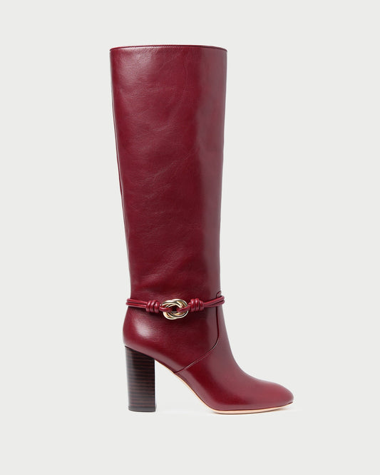 Goldy Wine/Gold Leather Tall Boot | Loeffler Randall Women