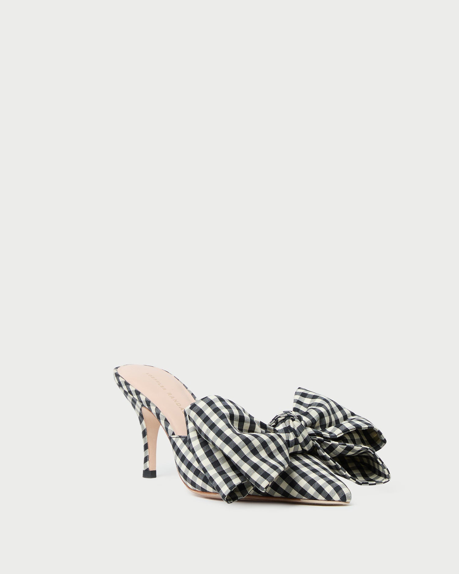 Margot Black/White Gingham Bow Mule | Loeffler Randall Women