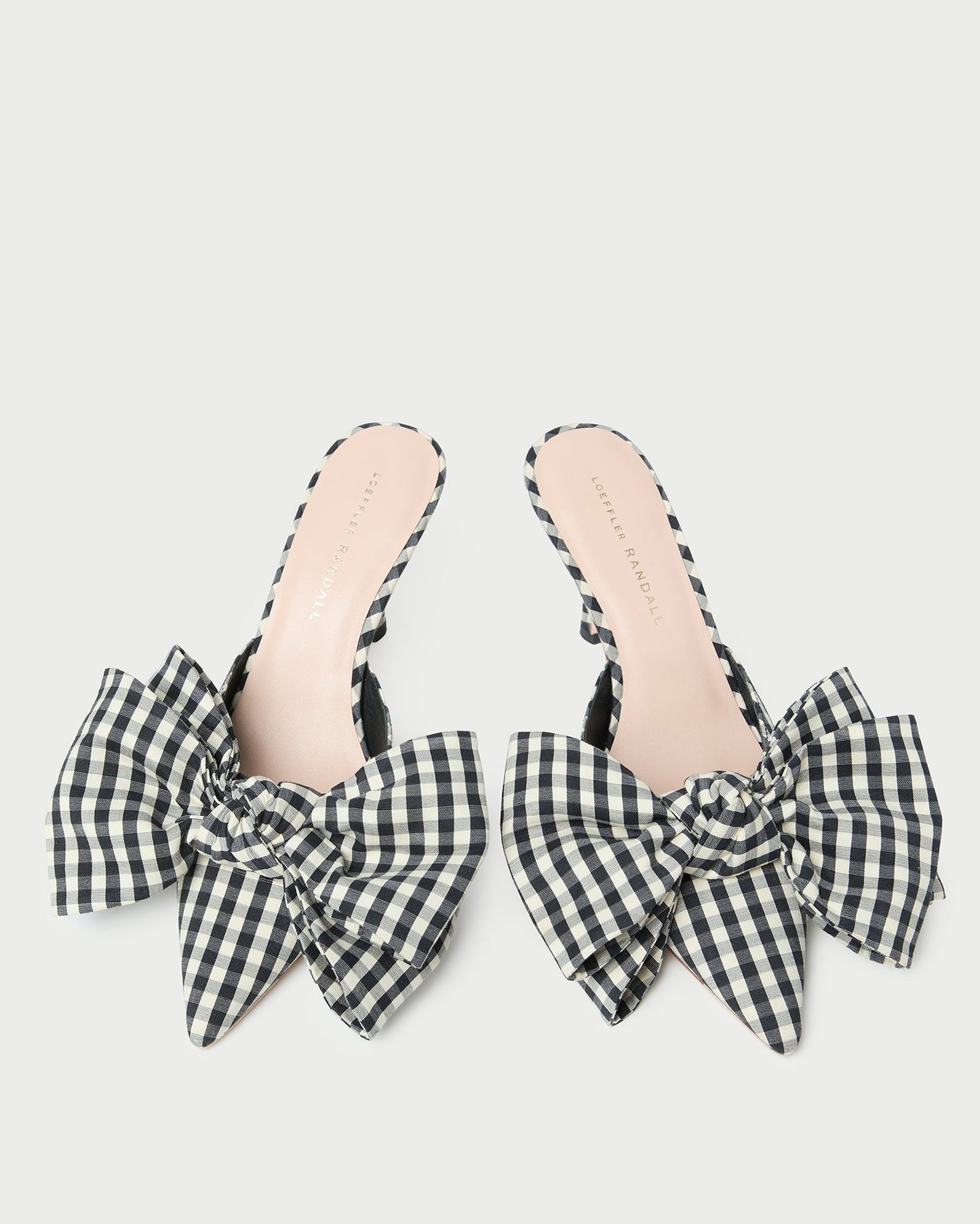 Margot Black/White Gingham Bow Mule | Loeffler Randall Women