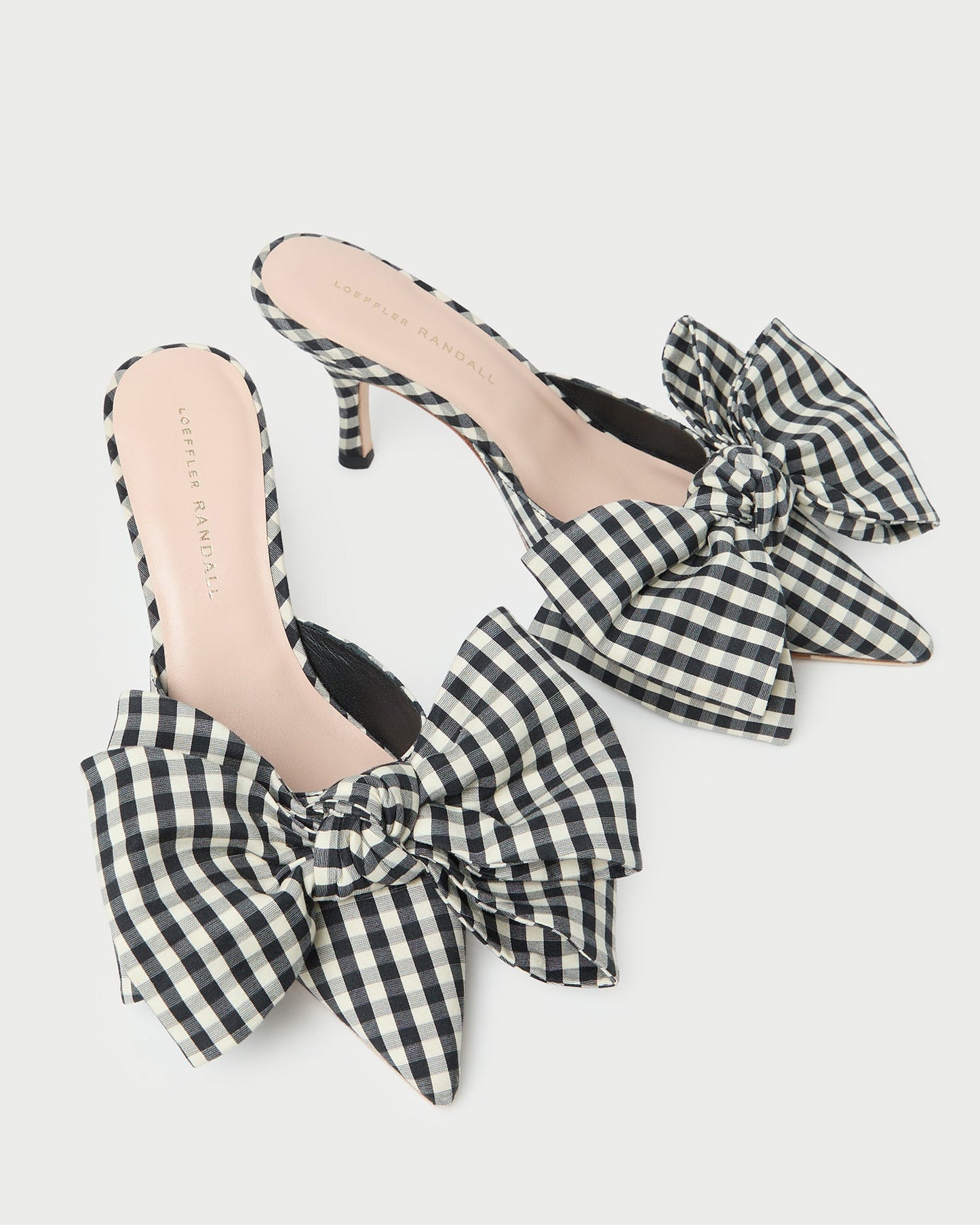 Margot Black/White Gingham Bow Mule | Loeffler Randall Women