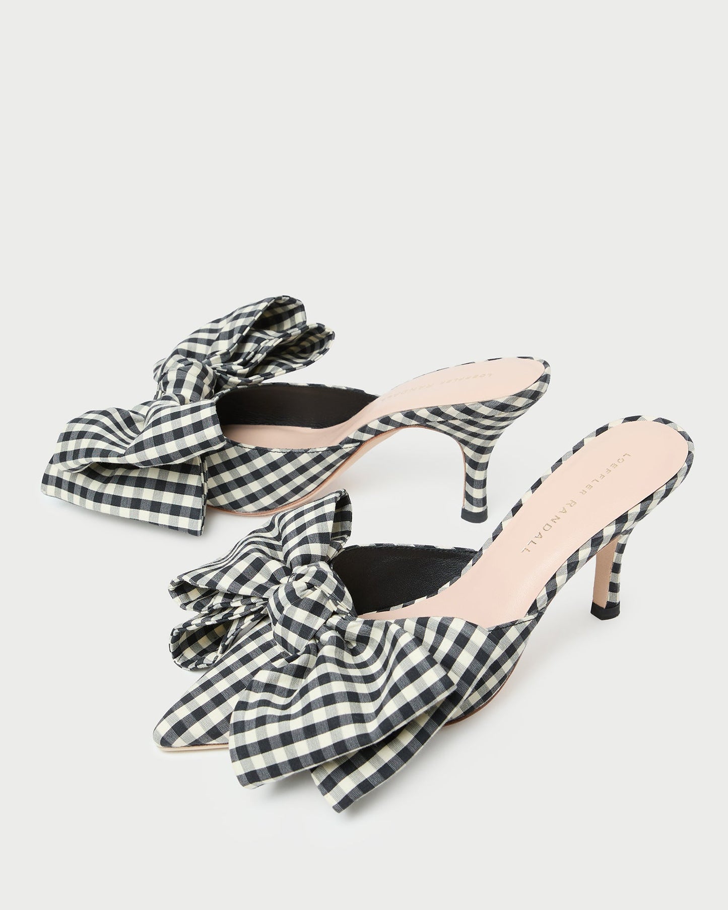 Margot Black/White Gingham Bow Mule | Loeffler Randall Women