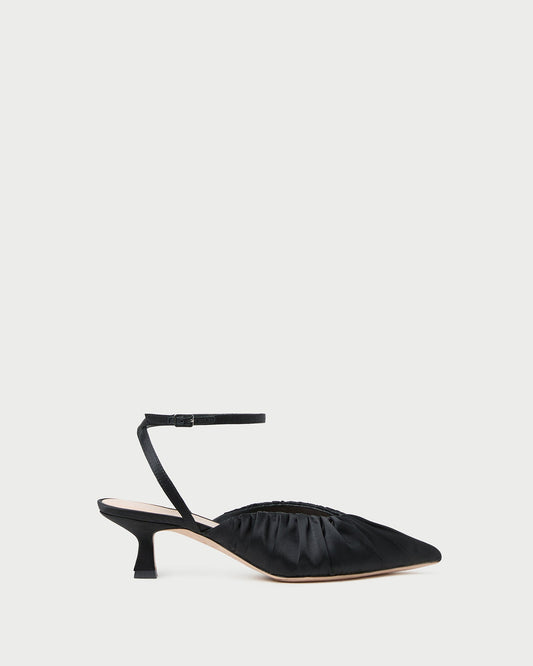 Rio Black Satin Kitten Heel | Loeffler Randall Women