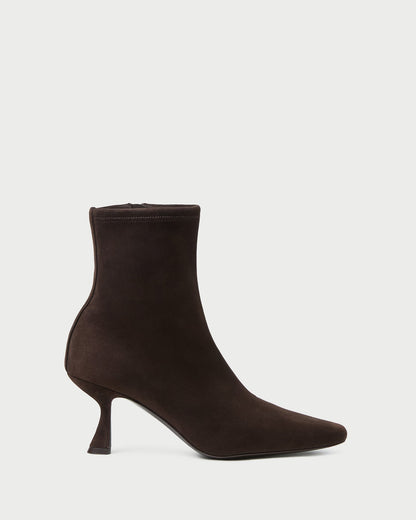 Thandy Brown Suede Curved Heel Bootie | Loeffler Randall Women