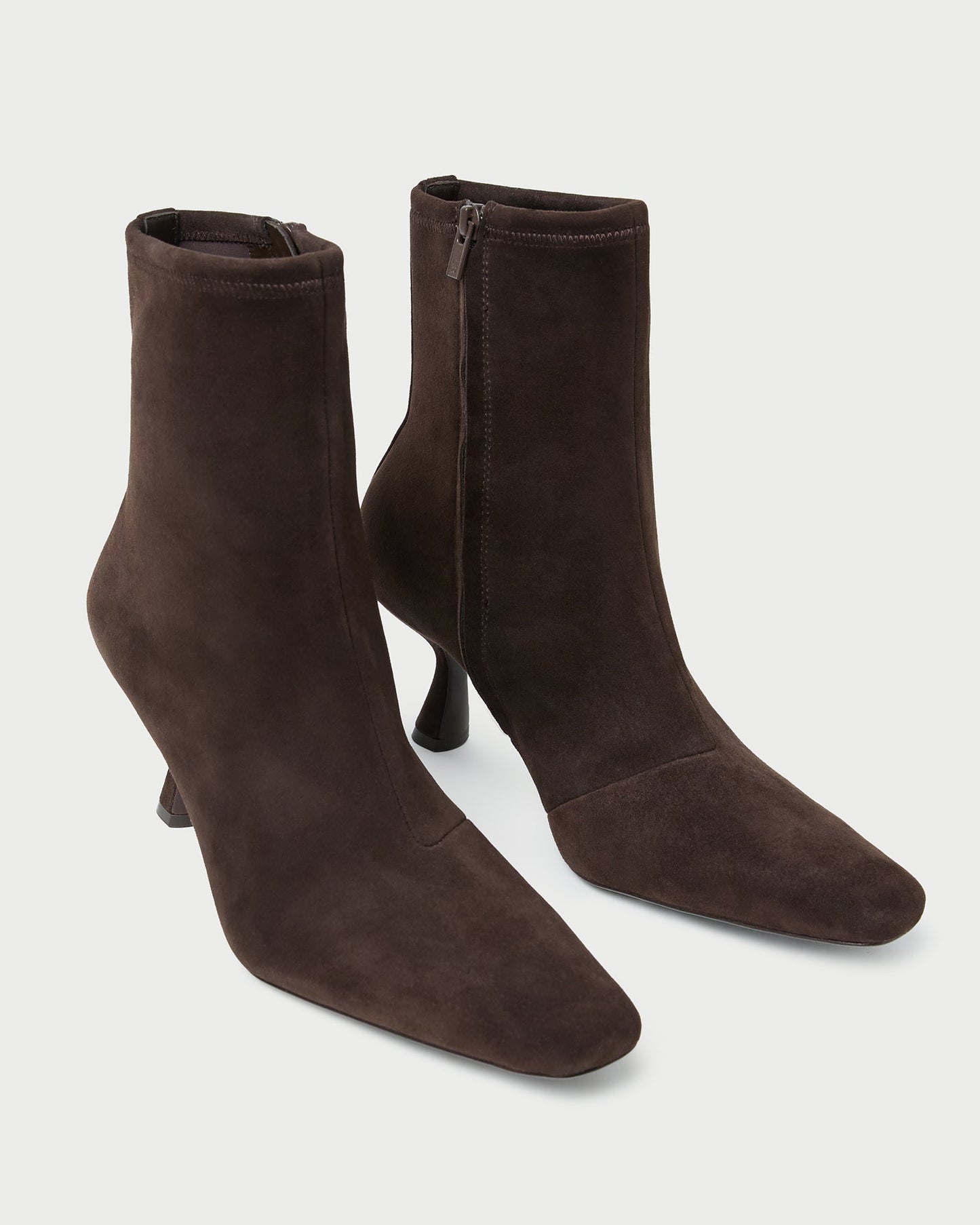 Thandy Brown Suede Curved Heel Bootie | Loeffler Randall Women
