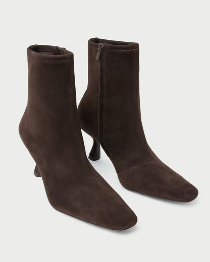Thandy Brown Suede Curved Heel Bootie | Loeffler Randall Women