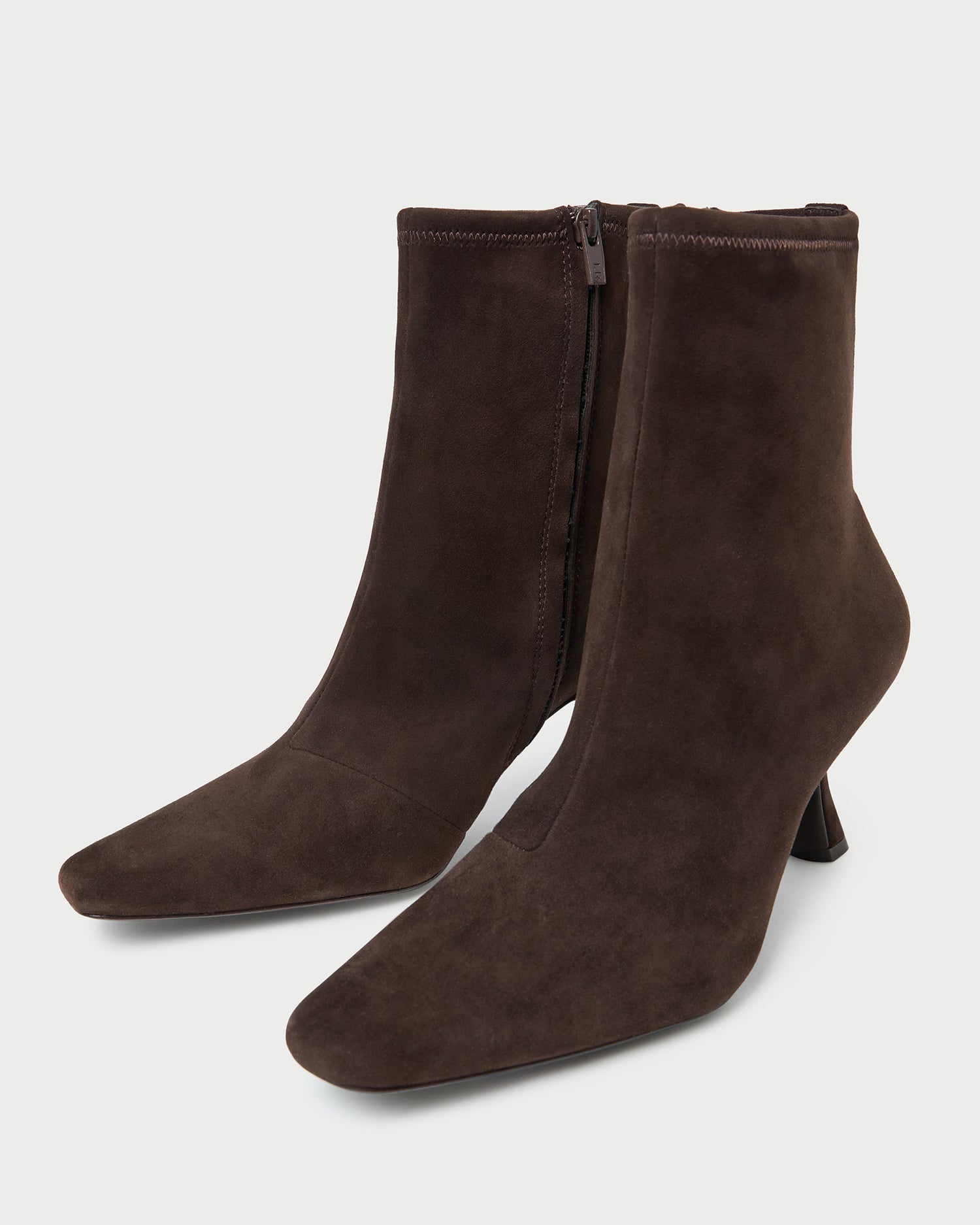 Thandy Brown Suede Curved Heel Bootie | Loeffler Randall Women