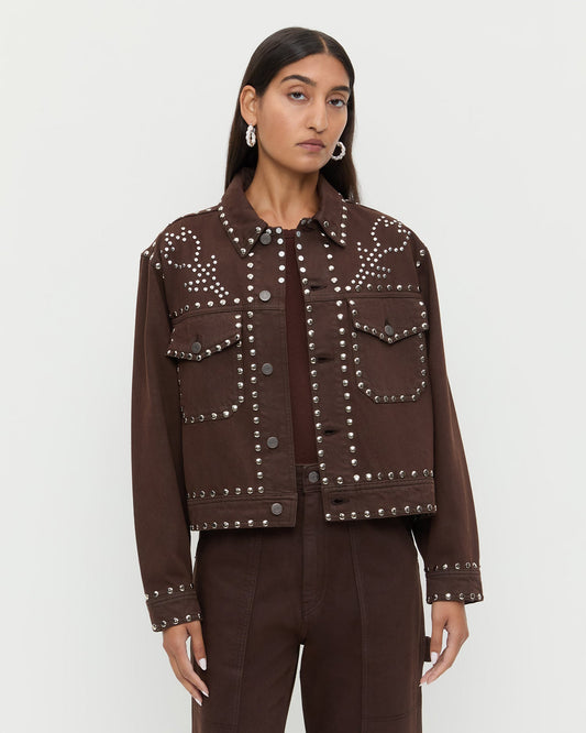 Elijah Studded Denim Jacket | Loeffler Randall Women