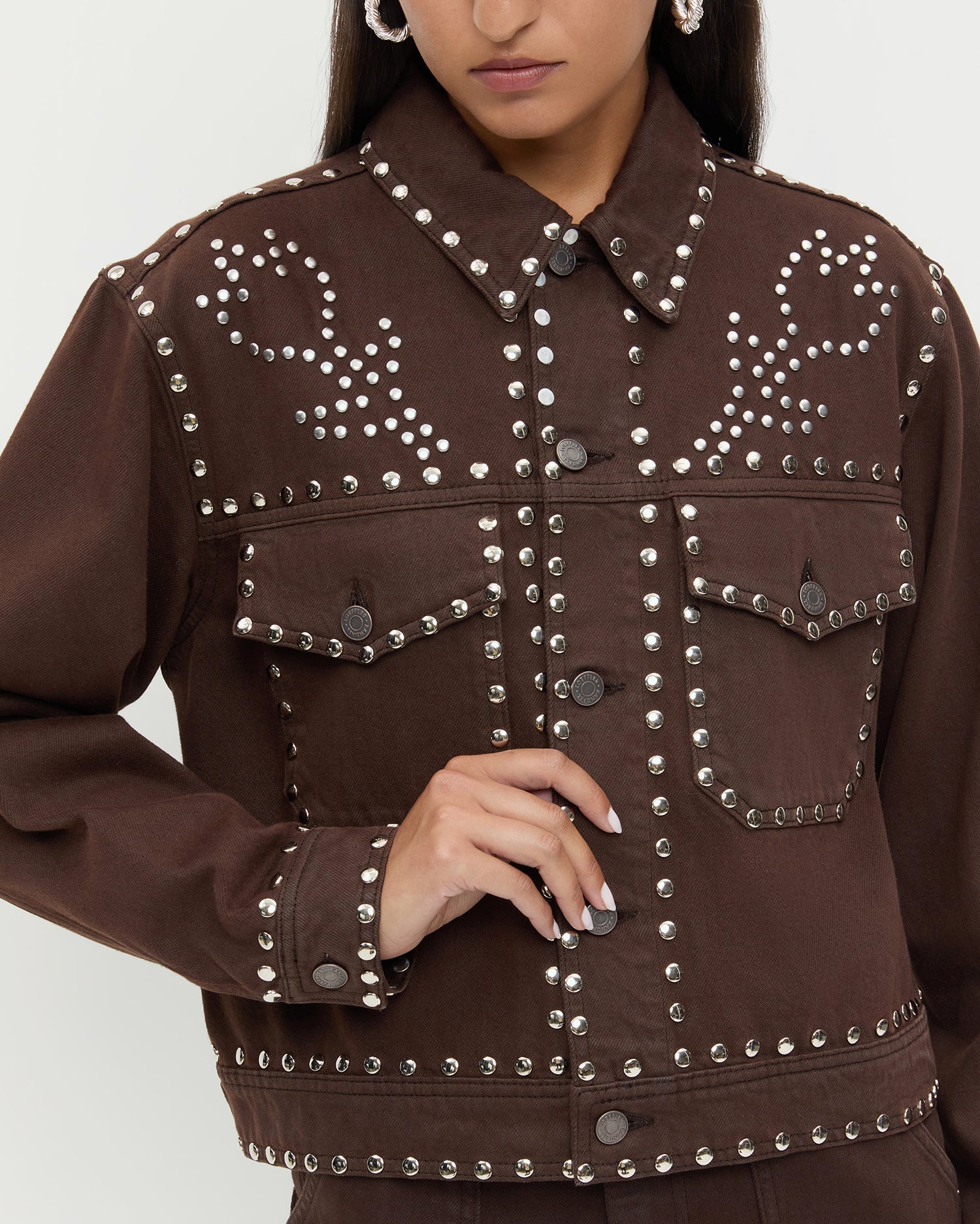 Elijah Studded Denim Jacket | Loeffler Randall Women