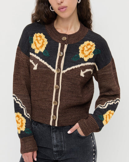 Linda Intarsia Cardigan | Loeffler Randall Women