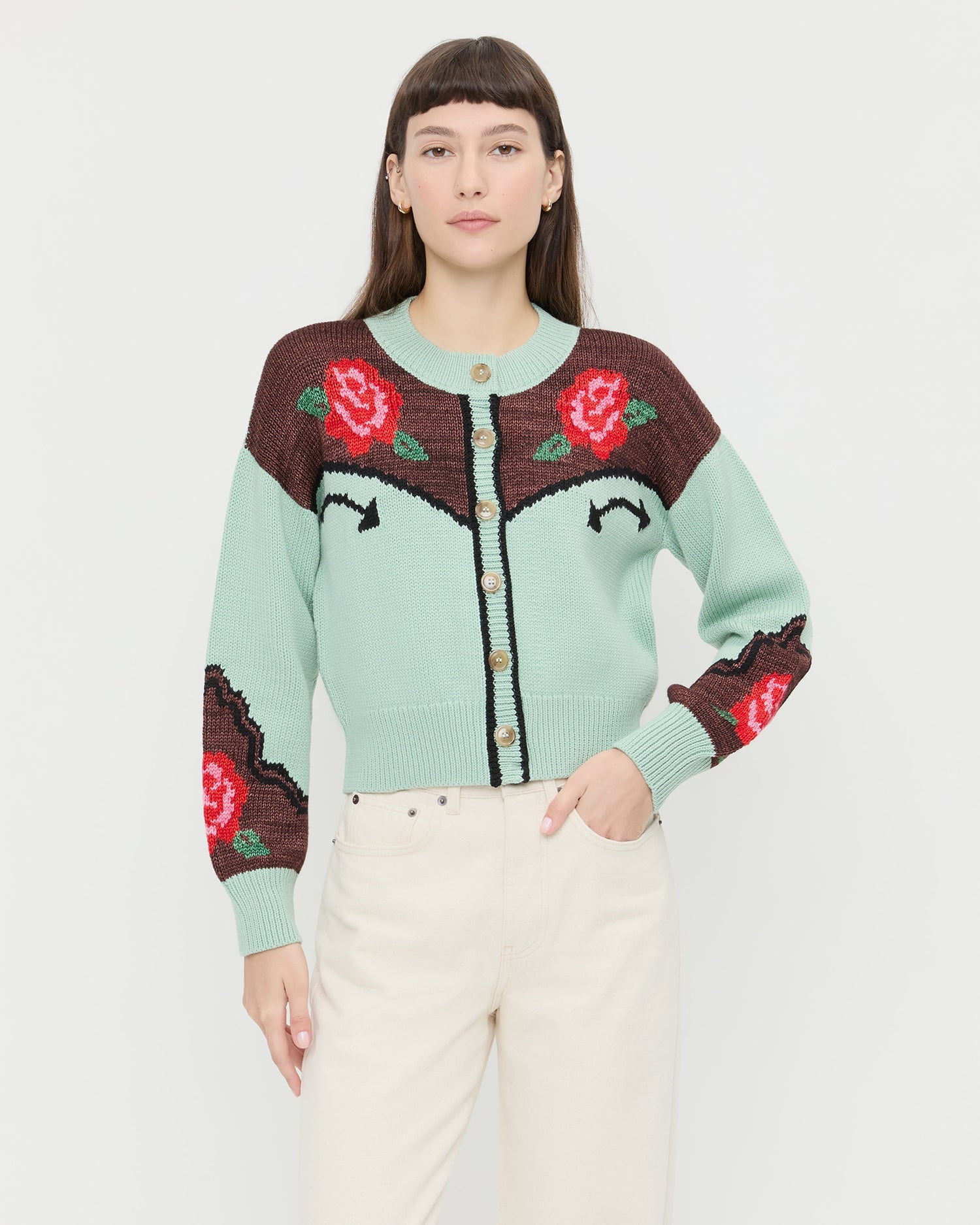 Linda Intarsia Cardigan | Loeffler Randall Women