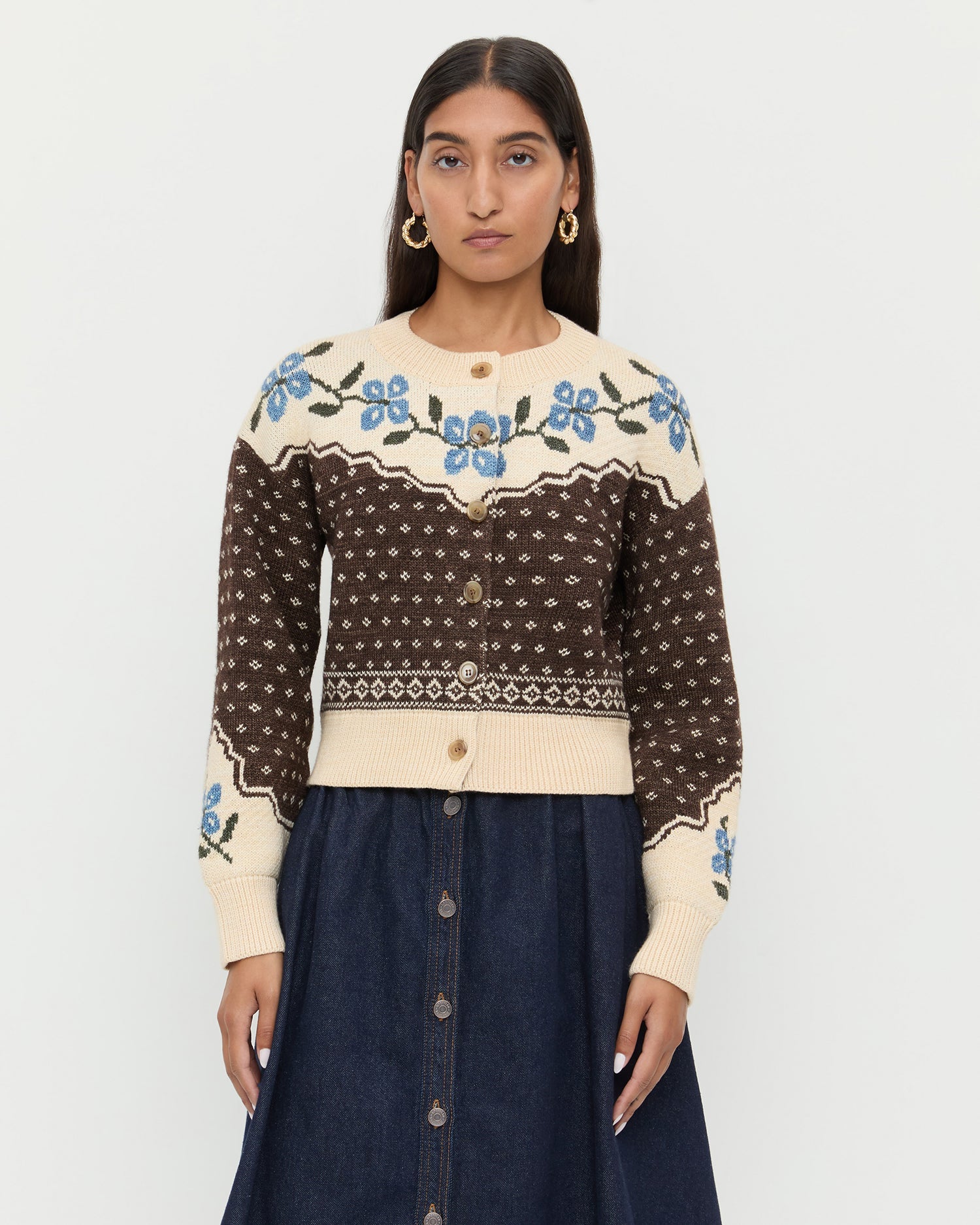 Idris Intarsia Cardigan | Loeffler Randall Women