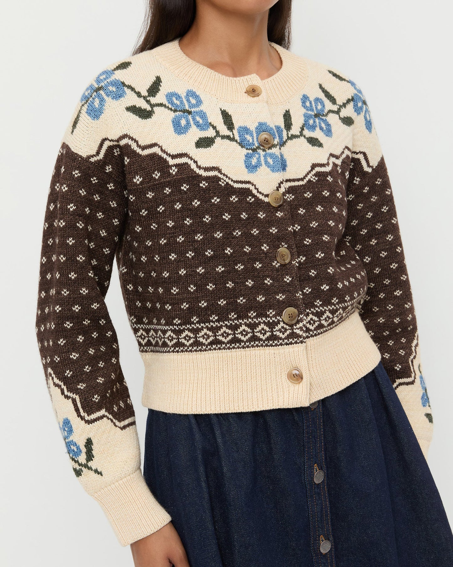 Idris Intarsia Cardigan | Loeffler Randall Women