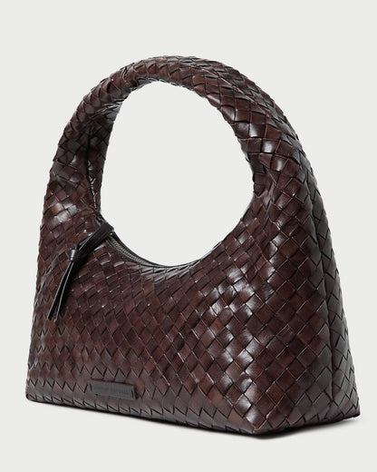 Mercer Chocolate Woven Shoulder Bag | Loeffler Randall Women