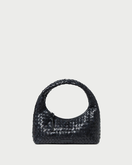 Mercer Black Woven Shoulder Bag | Loeffler Randall Women