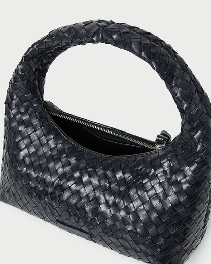 Mercer Black Woven Shoulder Bag | Loeffler Randall Women